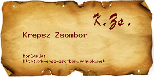 Krepsz Zsombor névjegykártya
